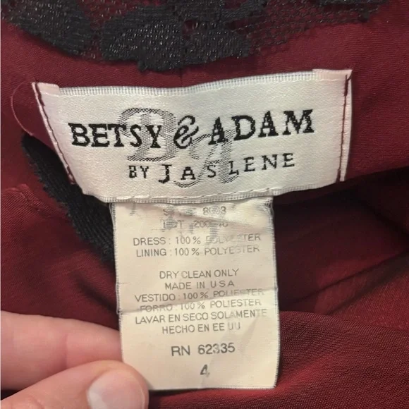 Betsy & Adam Burgundy Maxi Dress - Picture 3 of 3